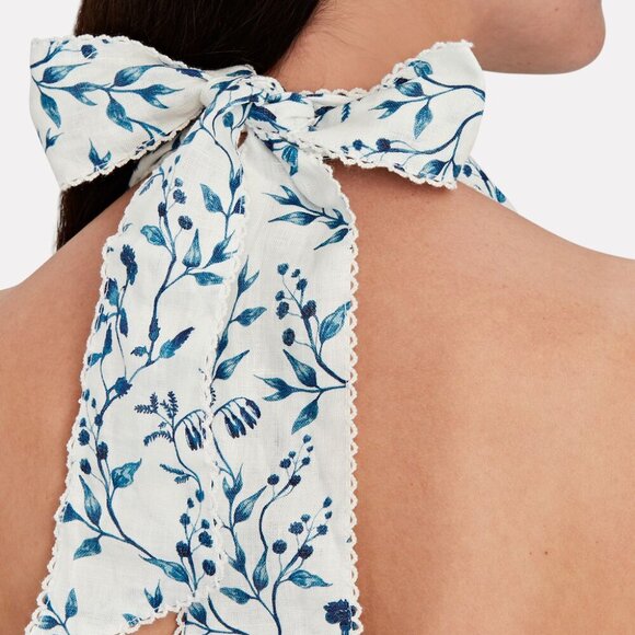 **Brand New** Agua by Agua Bendita Olivia Floral Halter Maxi Dress - Size M - Picture 6 of 9